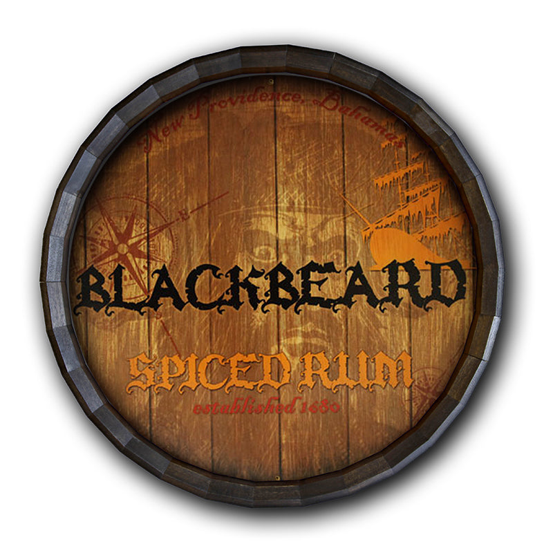 Blackbeard Barrel Top Tavern Sign