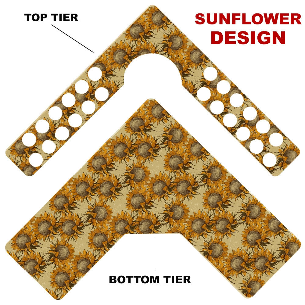 CHOOSE YOUR PATTERN - Counter Caddies™ - Corner Unit w/ K-Cup Holes and Trash Can Inset
