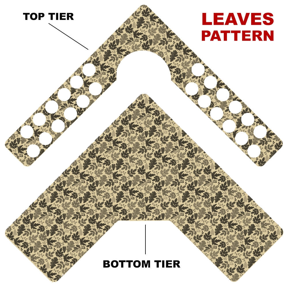 CHOOSE YOUR PATTERN - Counter Caddies™ - Corner Unit w/ K-Cup Holes and Trash Can Inset