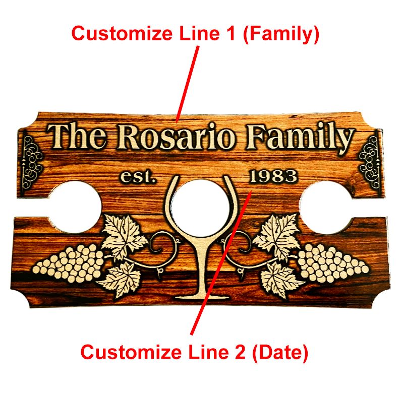 CUSTOMIZABLE WOOD WINE GLASS CADDY