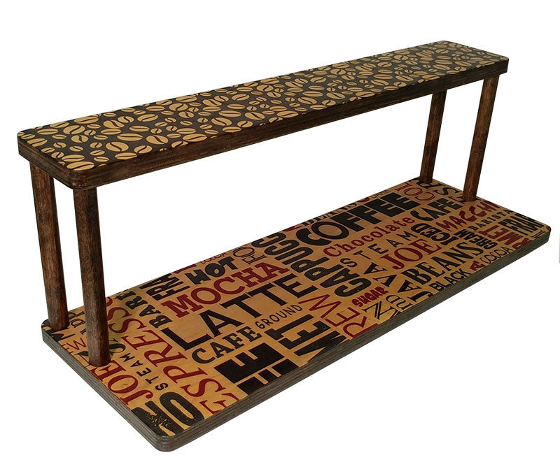 Counter Caddies™ - "BARISTA" Themed Artwork - Straight Shelf - 24" Length