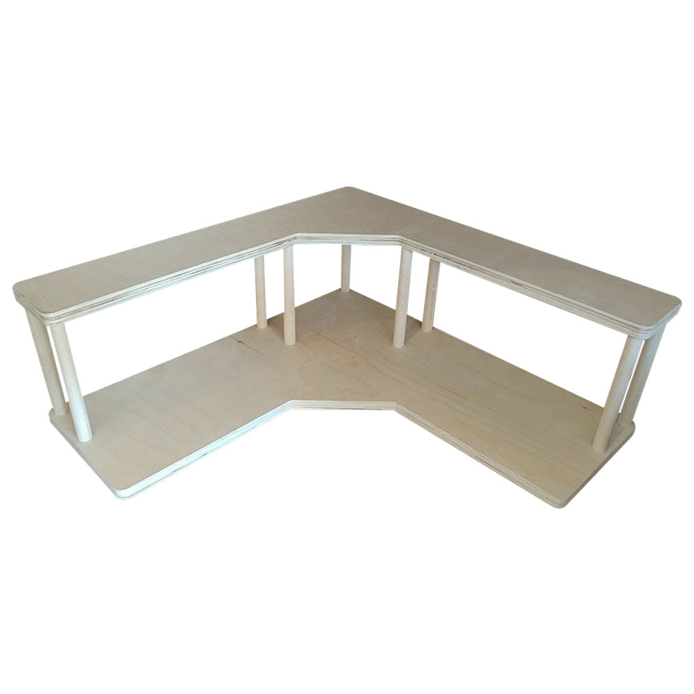 Counter Caddies™ - Walnut-Stained Corner Shelf - Barista Style - Available in Black and Natural Wood