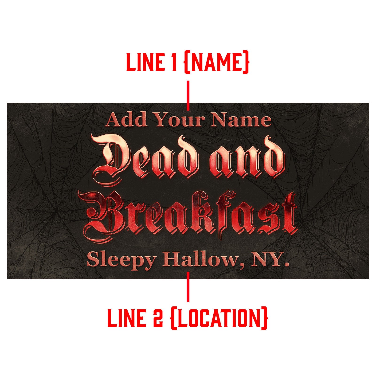 Customizable Large Vintage Wooden Bar Sign - Dead And Breakfast