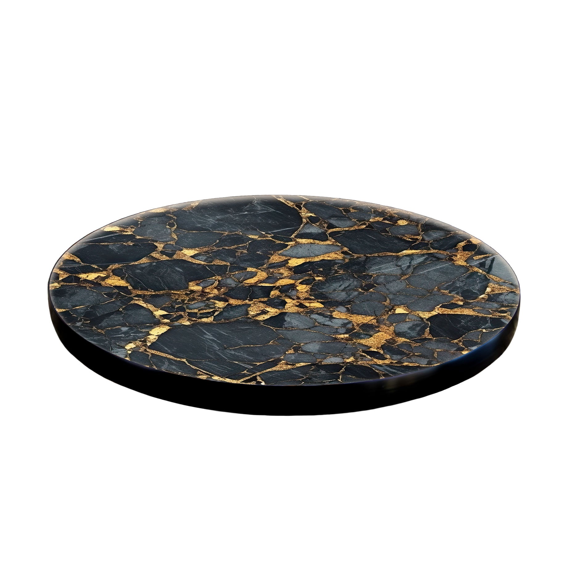 Lazy Susan - Marble W/ Gold Designs - 3 Different Sizes - For Kitchen Table Top