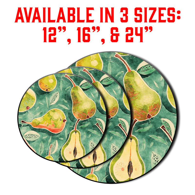 Lazy Susan - Watercolor Fruit - Pear - 3 Different Sizes