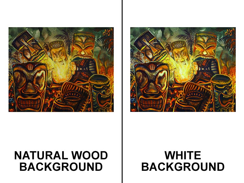 Tiki Sacrifice 24" x 30" Wooden Table Top - Two Types Available