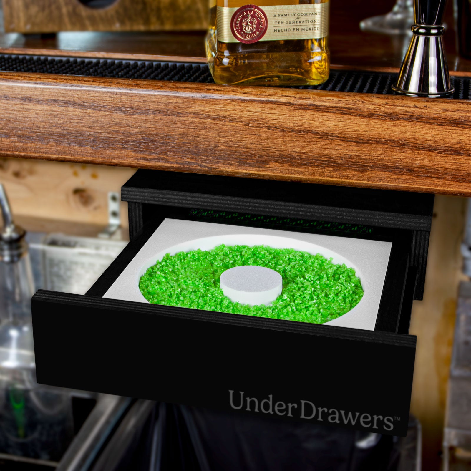 UnderDrawers™ - Undermount Salt Rim Drawer For Bar - Black