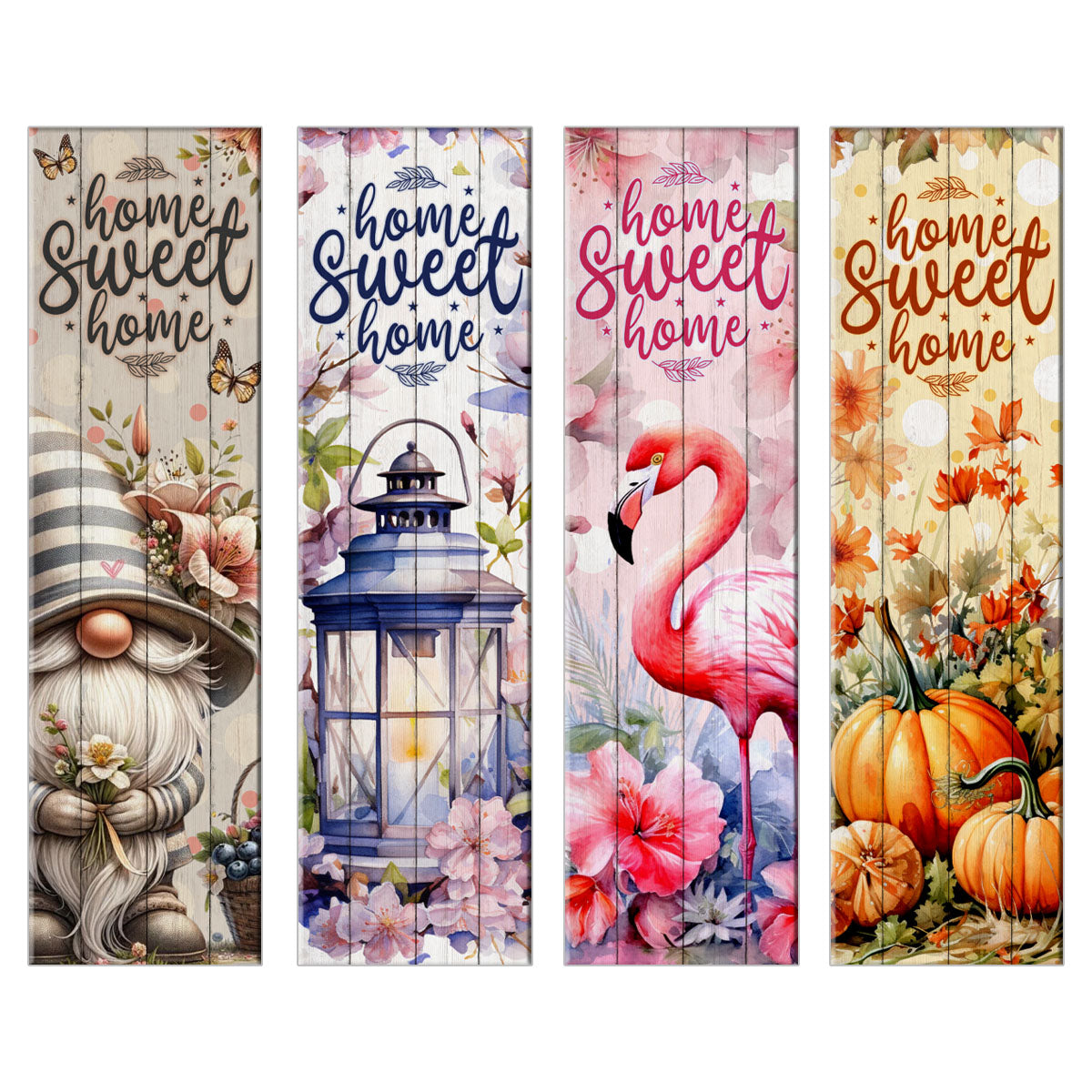 Vertical Porch Sign / Home Sweet Home Collection Porch Signs / 10x36 Wooden Signs / Design Options