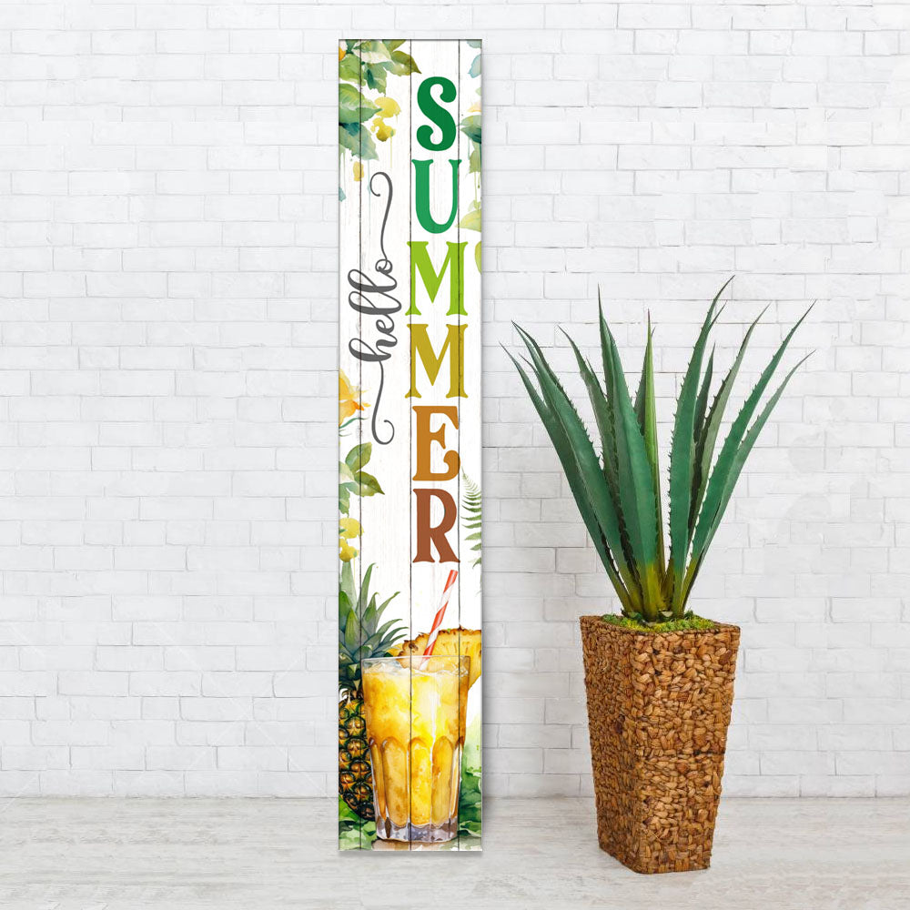 Vertical Porch Sign / Summer Collection Porch Signs / 8x46 Wooden Signs / Design Options