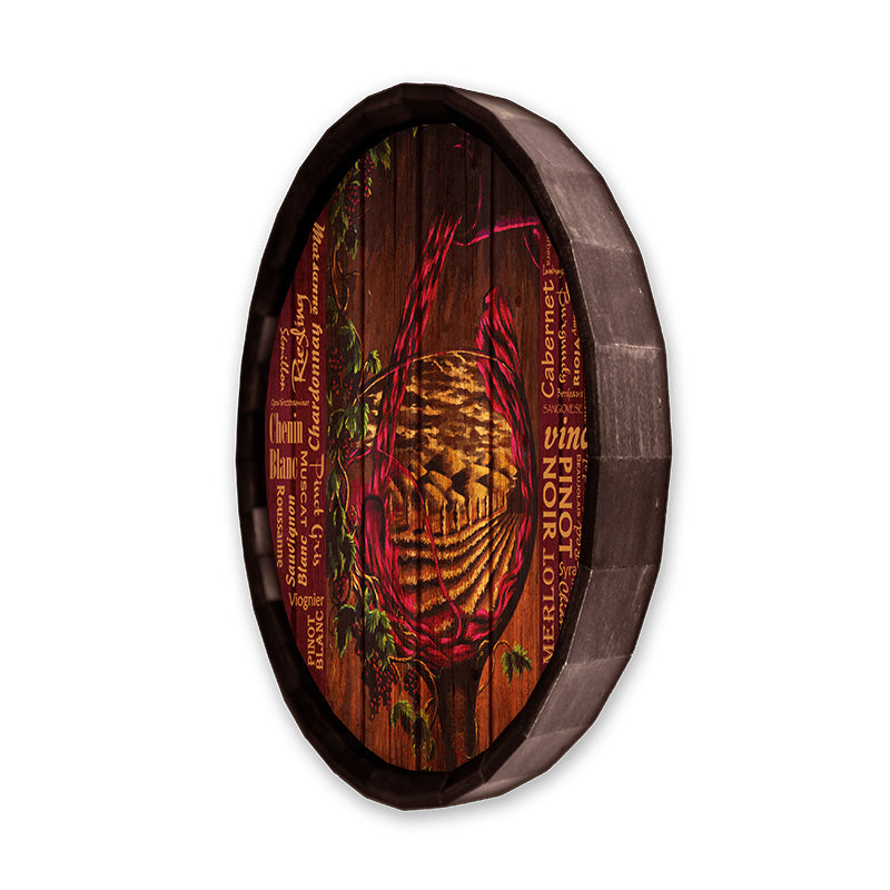 Vino Barrel Top Tavern Sign