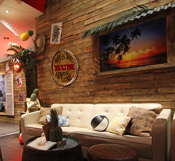 Why is the Rum Always Gone Barrel Top Tavern Sign