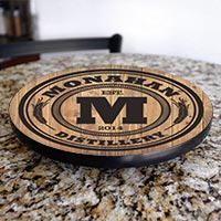Wood Lazy Susan - Add Your Name - Distillery - Size Variations