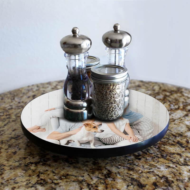UPLOAD YOUR PHOTO - Personalized Lazy Susan - 3 Size Options