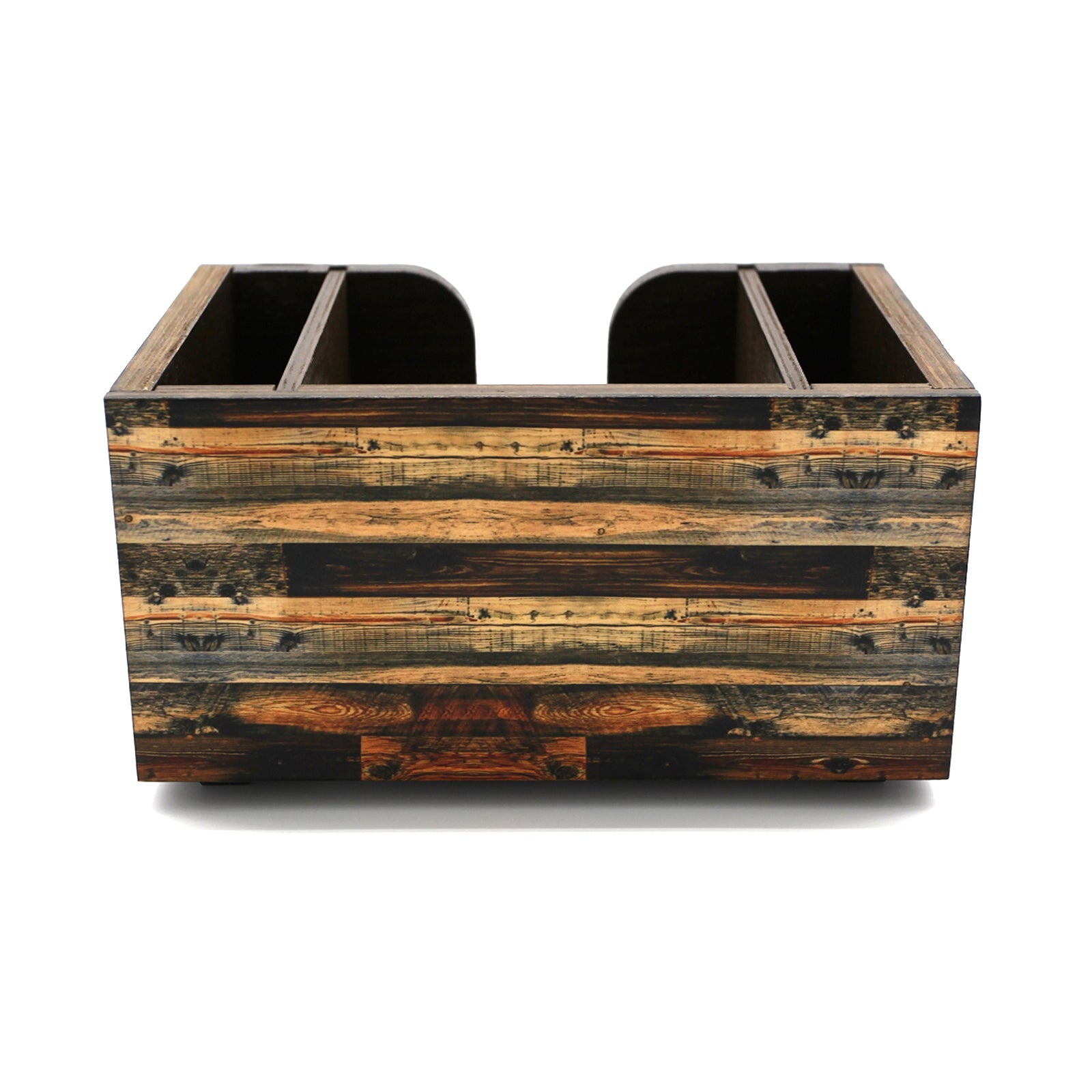 Wooden Bar Caddy - Rustic Wood Planks