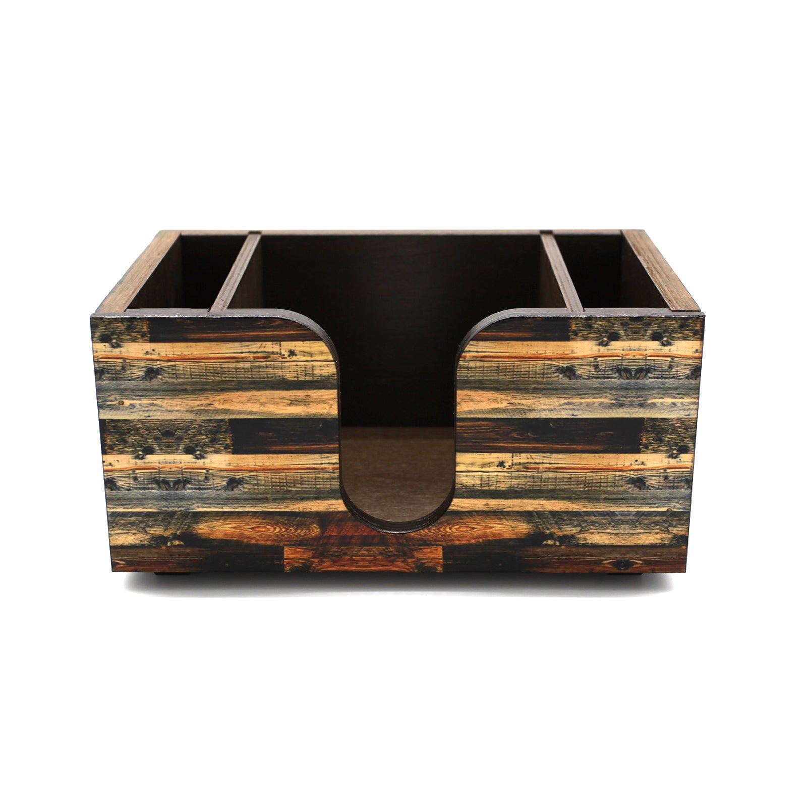 Wooden Bar Caddy - Rustic Wood Planks