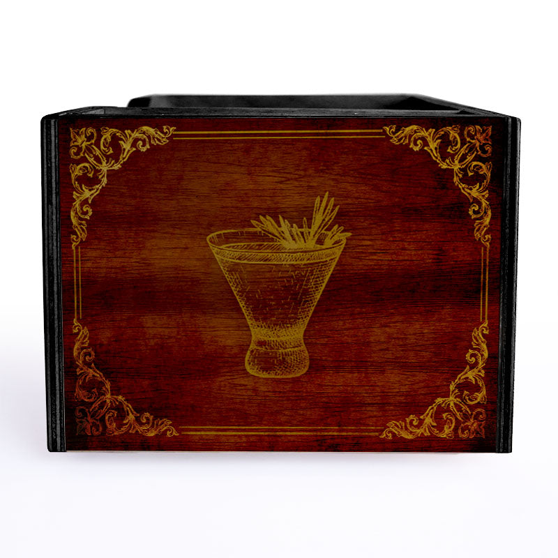 Vintage Bar Wooden Napkin Caddy