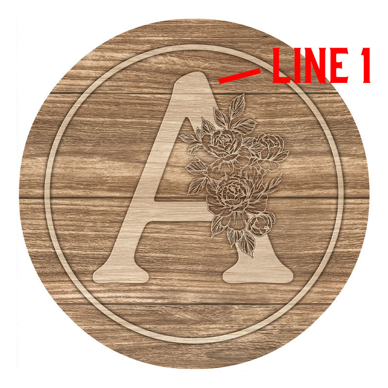 Wooden Round Coasters - Customizable Initials