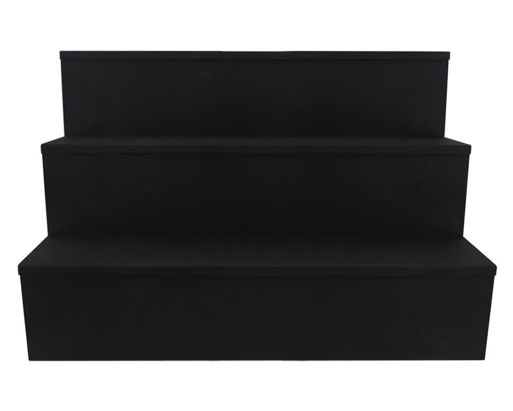 Wooden Liquor Bottle Shelves - Handcrafted in the USA - BLACK - 3 Tier - Size Variants