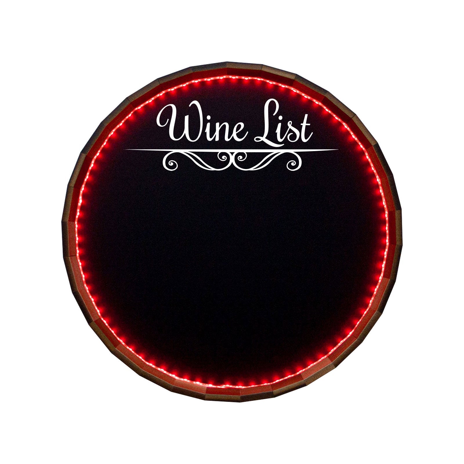 Bar & Menu LED Chalkboard Barrel Top Tavern Signs