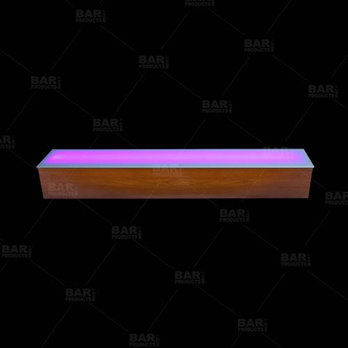 LED Liquor Bottle Display Shelf - 2 Steps - Wild Cherry - Several Lengths