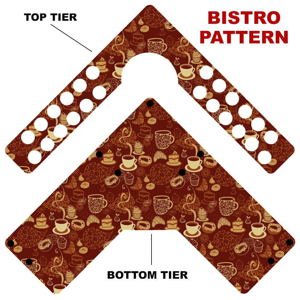 CHOOSE YOUR PATTERN - Counter Caddies™ - Corner Unit w/ K-Cup Holes and Trash Can Inset