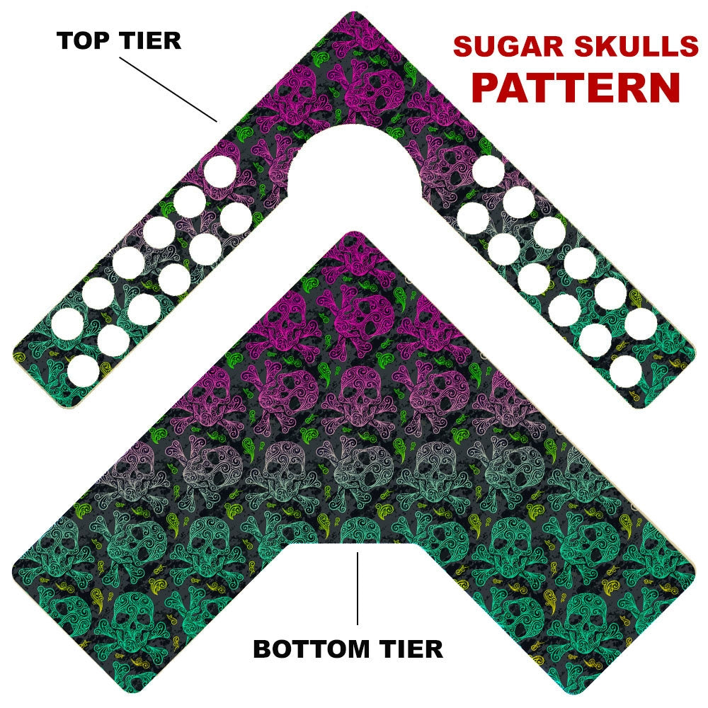 CHOOSE YOUR PATTERN - Counter Caddies™ - Corner Unit w/ K-Cup Holes and Trash Can Inset