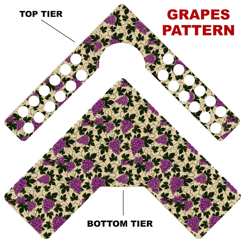 CHOOSE YOUR PATTERN - Counter Caddies™ - Corner Unit w/ K-Cup Holes and Trash Can Inset