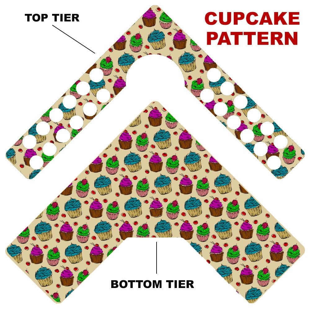 CHOOSE YOUR PATTERN - Counter Caddies™ - Corner Unit w/ K-Cup Holes and Trash Can Inset