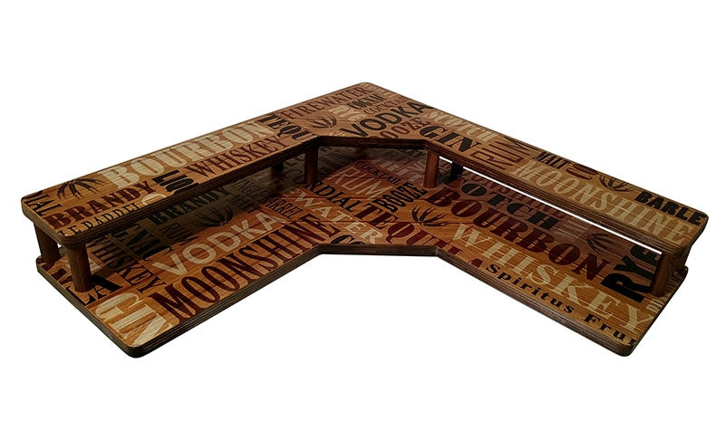 Counter Caddies™ - "LIQUOR" Themed Artwork - Corner Shelf