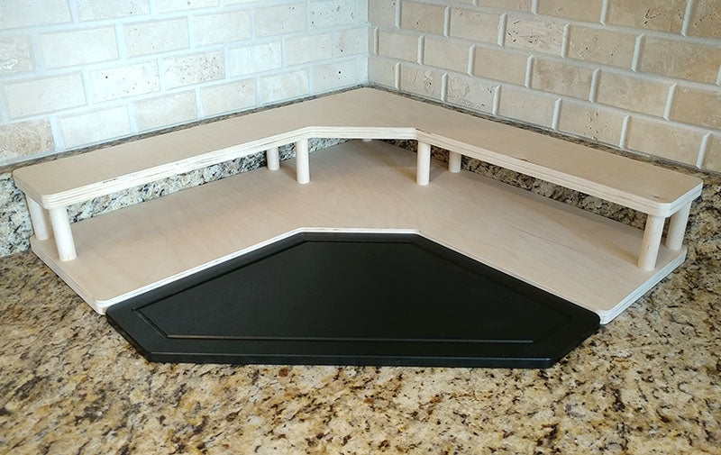 Counter Caddies™ - NATURAL Corner - Liquor/Wine Bottle Display