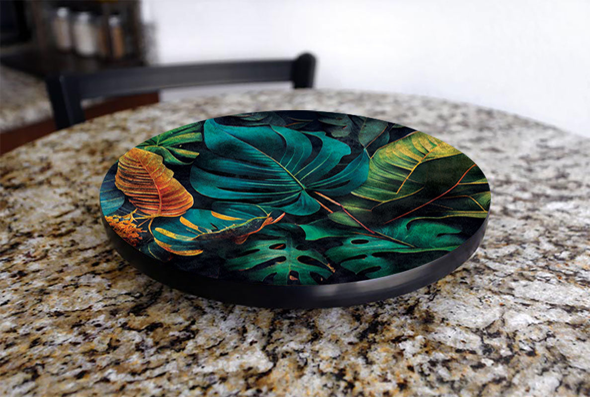 Lazy Susan - Tropical Leaves