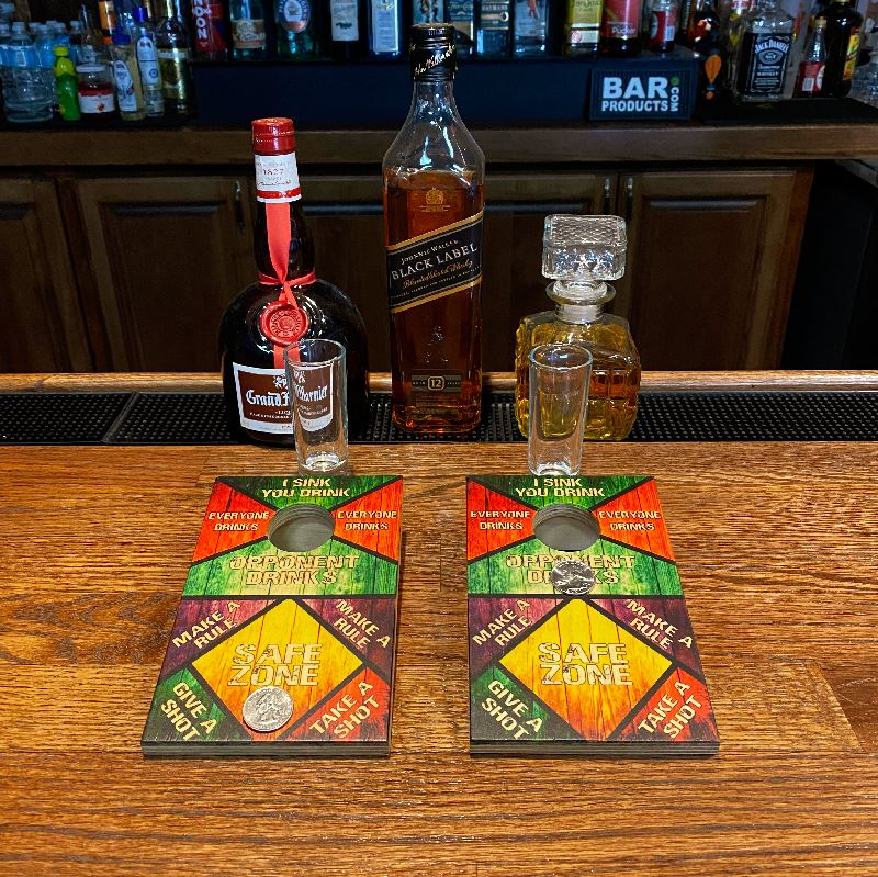 Quarter Master - Tabletop Cornhole Game with Quarters - Zones (2 Boards)