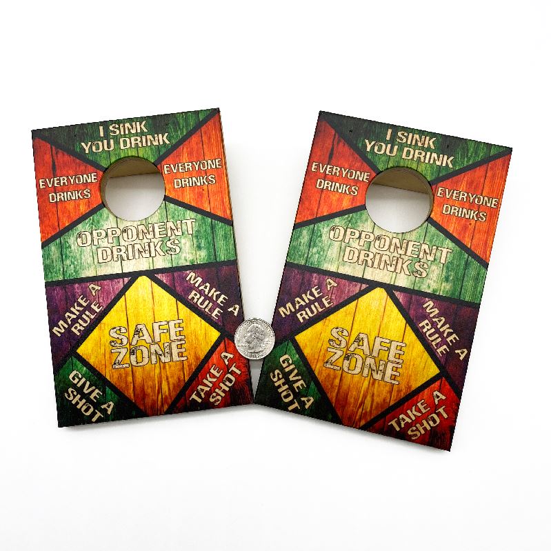 Quarter Master - Tabletop Cornhole Game with Quarters - Zones (2 Boards)