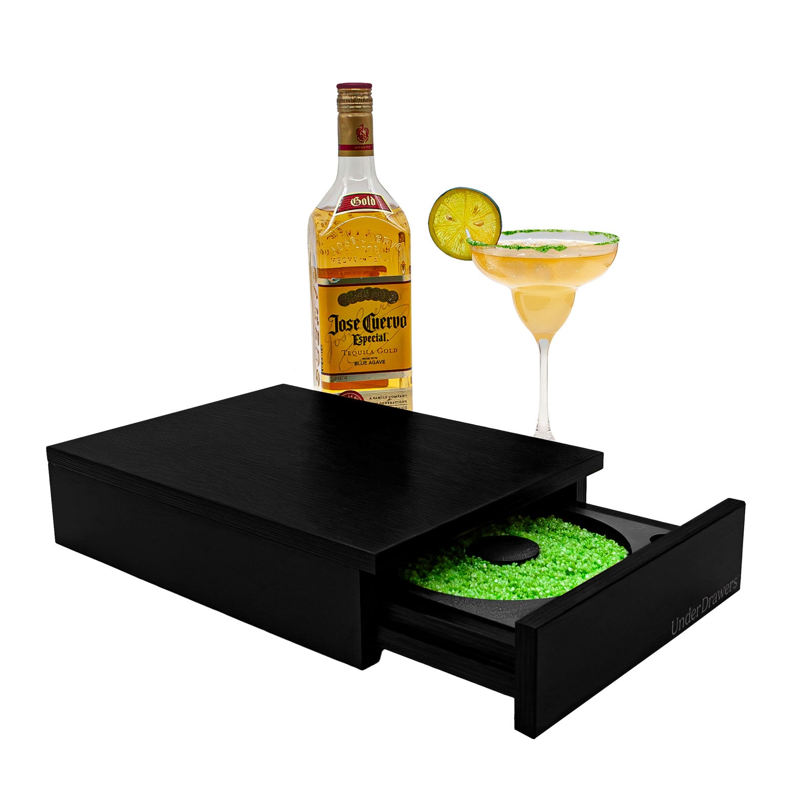 UnderDrawers™ - Undermount Salt Rim Drawer For Bar - Black
