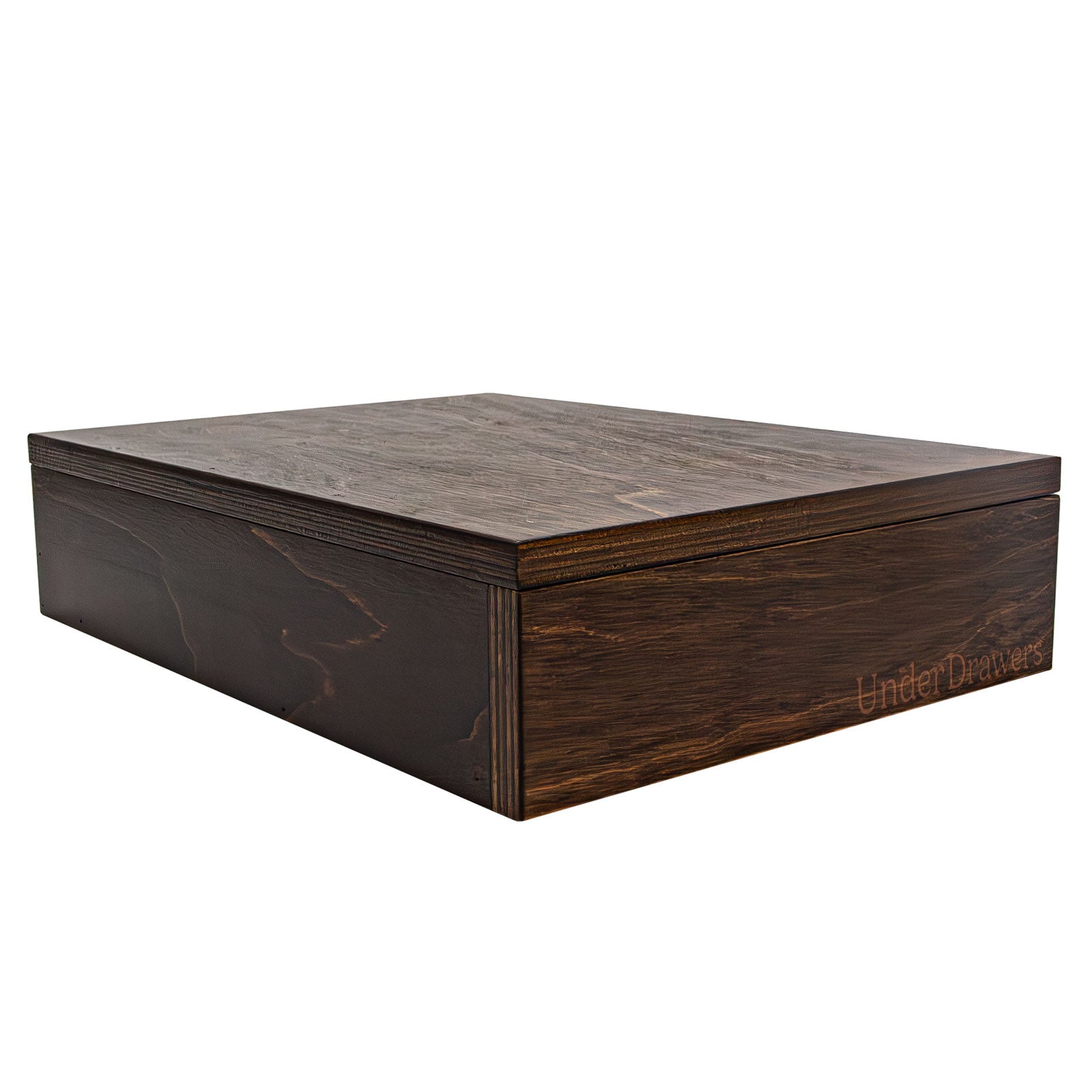 UnderDrawers™ - Undermount Salt Rim Drawer For Bar - Dark Walnut Stain