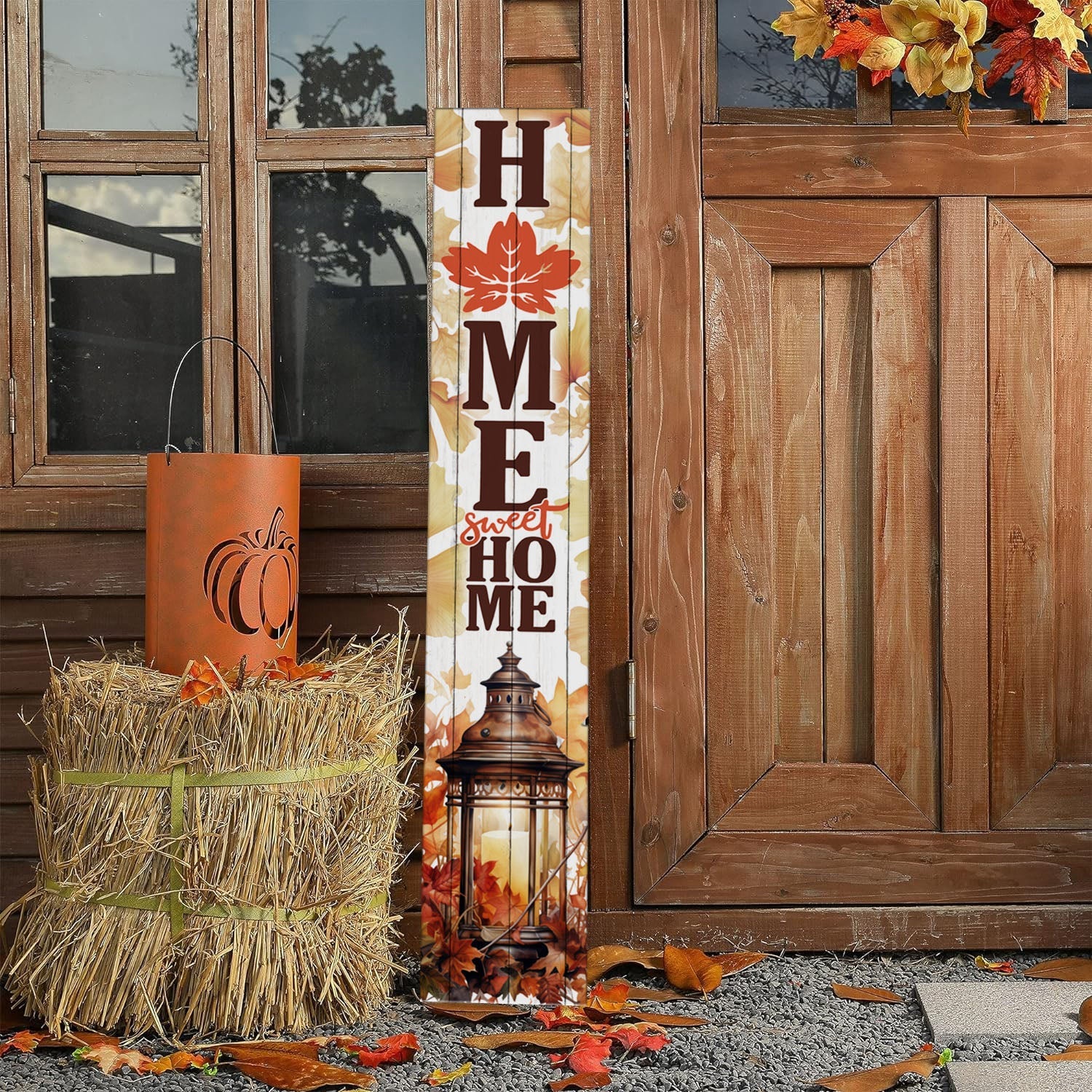 Vertical Porch Sign / Autumn Fall Collection Porch Signs / 8x46 Wooden Signs / Design Options