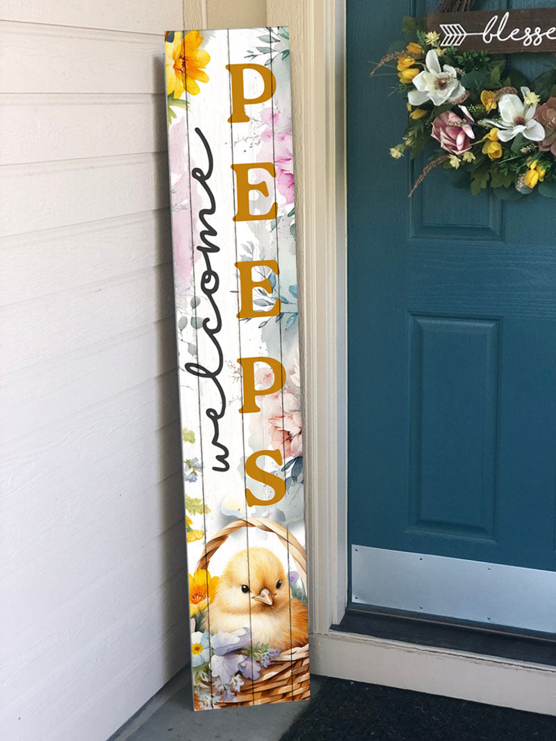 Vertical Porch Sign / Easter Collection Porch Signs / 8x46 Wooden Signs / Design Options