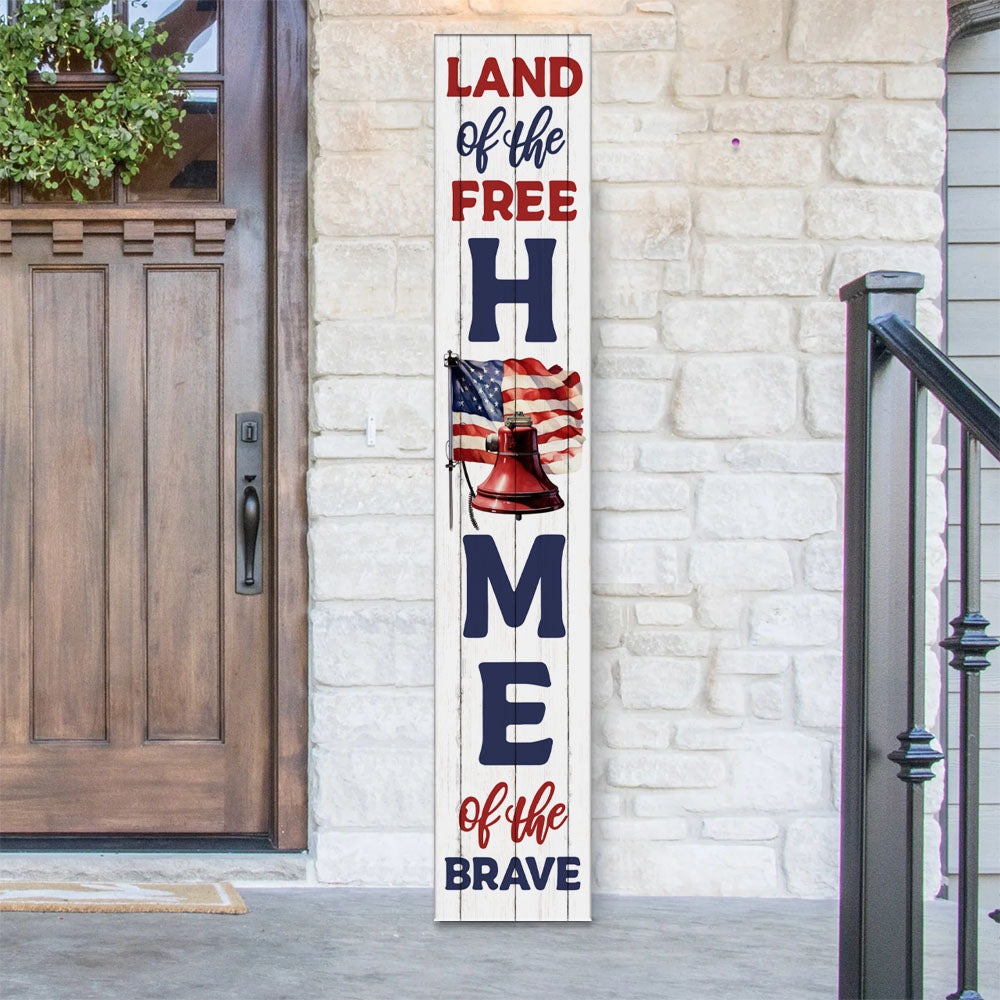 Vertical Porch Sign / Patriotic Collection Porch Signs / 8x46 Wooden Signs / Design Options