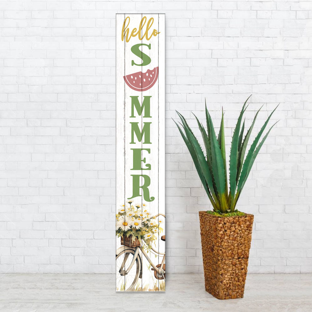 Vertical Porch Sign / Summer Collection Porch Signs / 8x46 Wooden Signs / Design Options