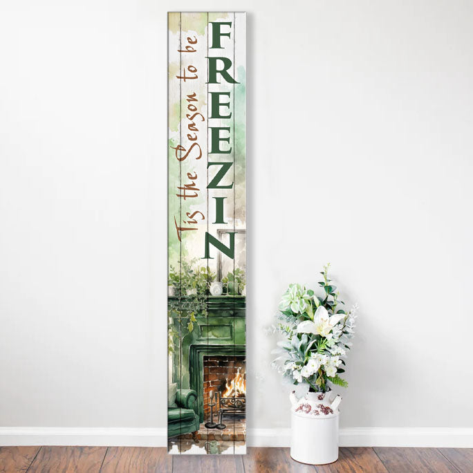 Vertical Porch Sign / Winter Collection Porch Signs / 8x46 Wooden Signs / Design Options