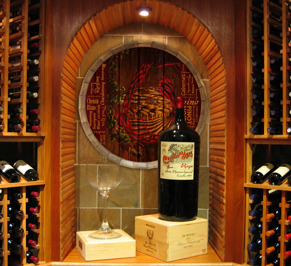 Vino Barrel Top Tavern Sign 