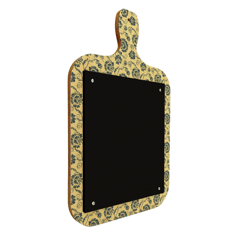 Wood Plaque Menu - Cutting Board Shaped Chalkboard - Vintage Floral Design