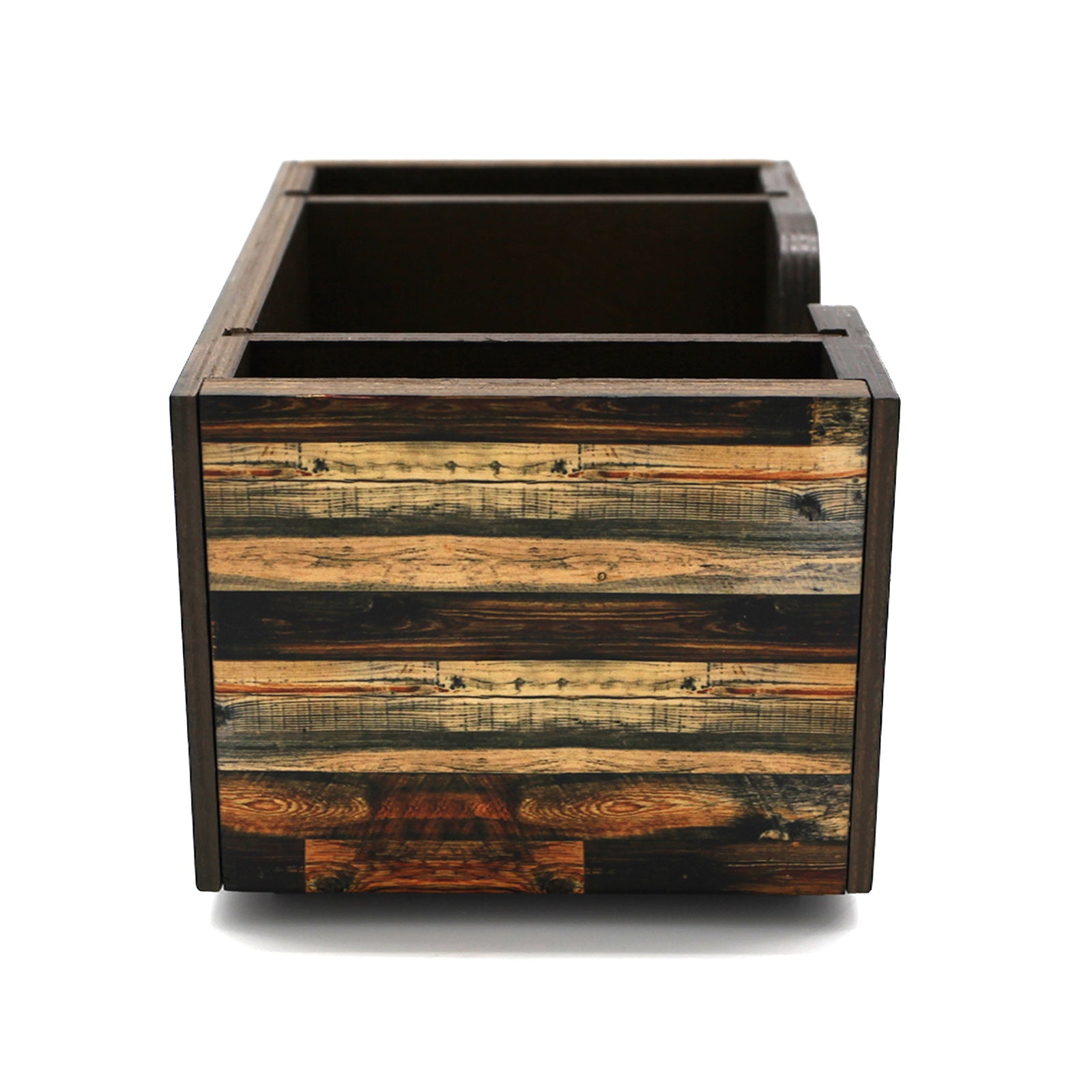 Wooden Bar Caddy - Rustic Wood Planks