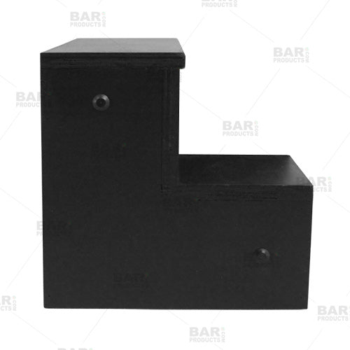 Wooden Liquor Shelves - 2 Tier - BLACK