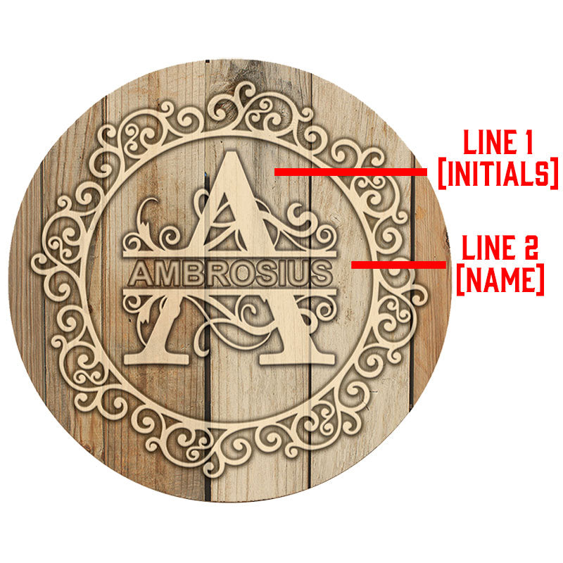 Wooden Round Coasters - Customizable - WHITE WOOD With Decorative Design