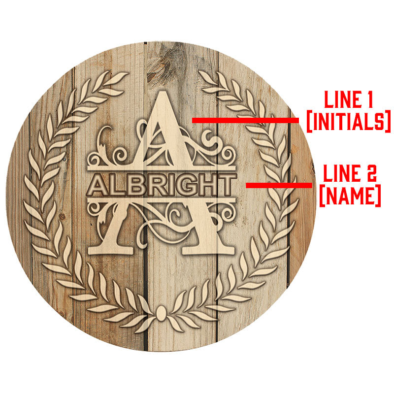 Wooden Round Coasters - Customizable - WHITE WOOD With Leaves