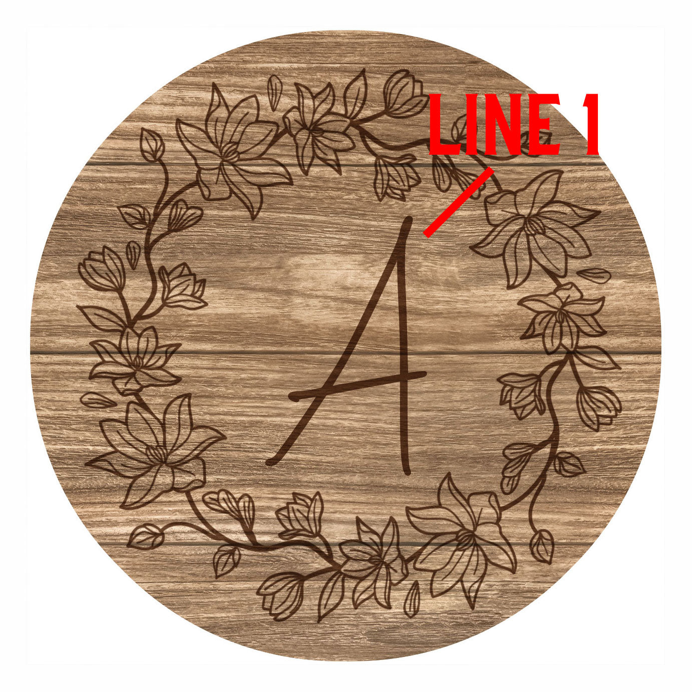 Wooden Square Coasters - Monogram Customization