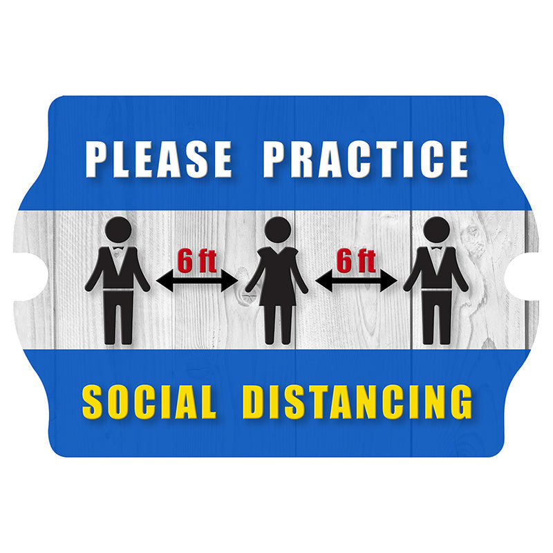Wooden Tavern Sign - Social Distancing